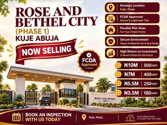 180 Sqm Plot of Land in Kuje (Rose & Bethel Estate Kuje)